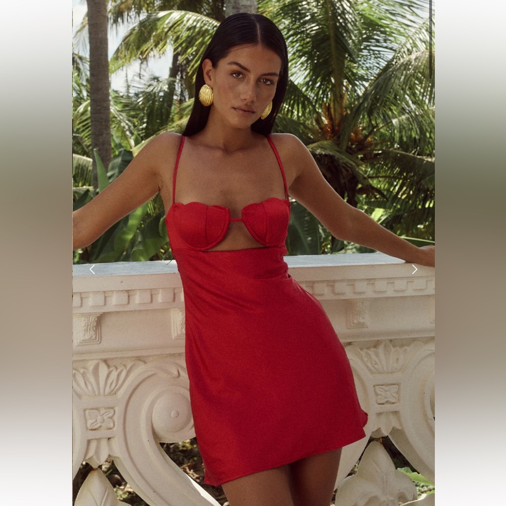 Runaway The Label Cherish Mini Dress - Red